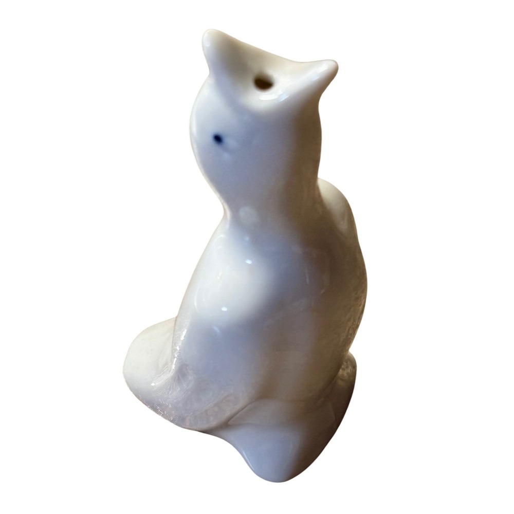 White Ceramic Pie Bird Vent Funnel Steam Release Baking Crust Tool VTG Cottage